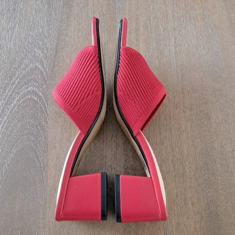 Journee Shilin Dress Sandals - Color: Red - Size: Women 7 - Picture 6 of 9